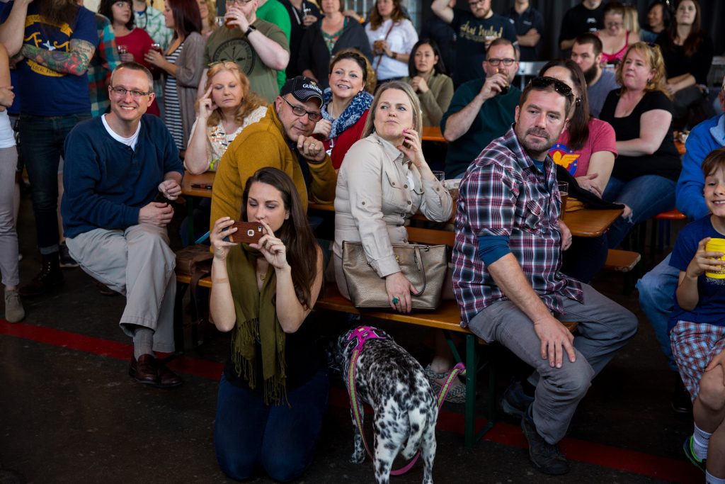 photos from the viewing party for order/fire's 4th episode and pig picking at Free Range Brewing (Photo by Darius Evans)