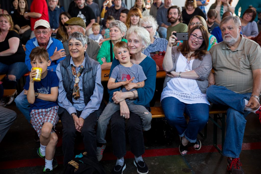 photos from the viewing party for order/fire's 4th episode and pig picking at Free Range Brewing (Photo by Darius Evans)