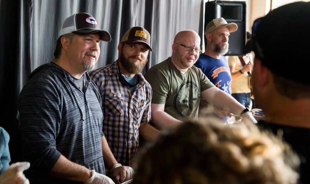 photos from the viewing party for order/fire's 4th episode and pig picking at Free Range Brewing (Photo by Darius Evans)